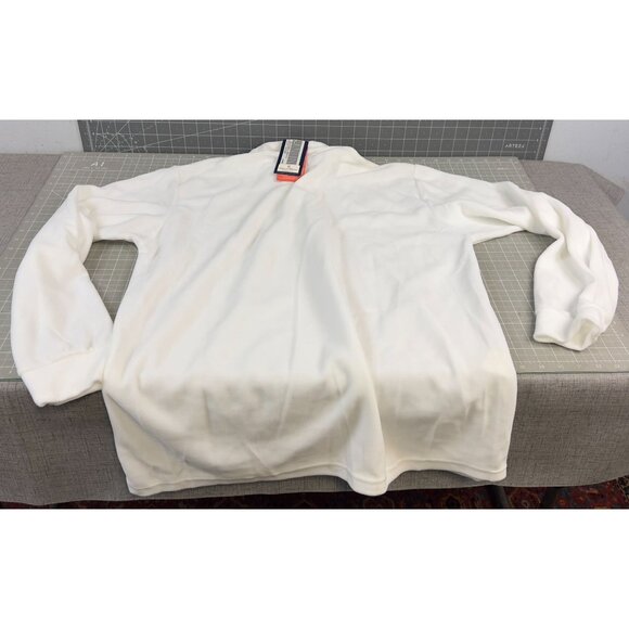 Conte Of Florence Men's Fleece Pullover Mock Neck Top Sz XL White "Snowbird" - Picture 9 of 10